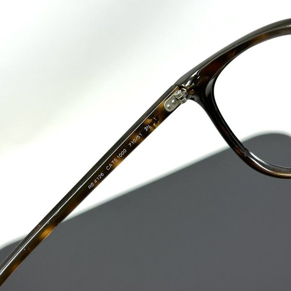 Ray Ban CATS 1000 RB4126 Sunglasses Frame Only No Lenses 710/51 Brown Tortoise